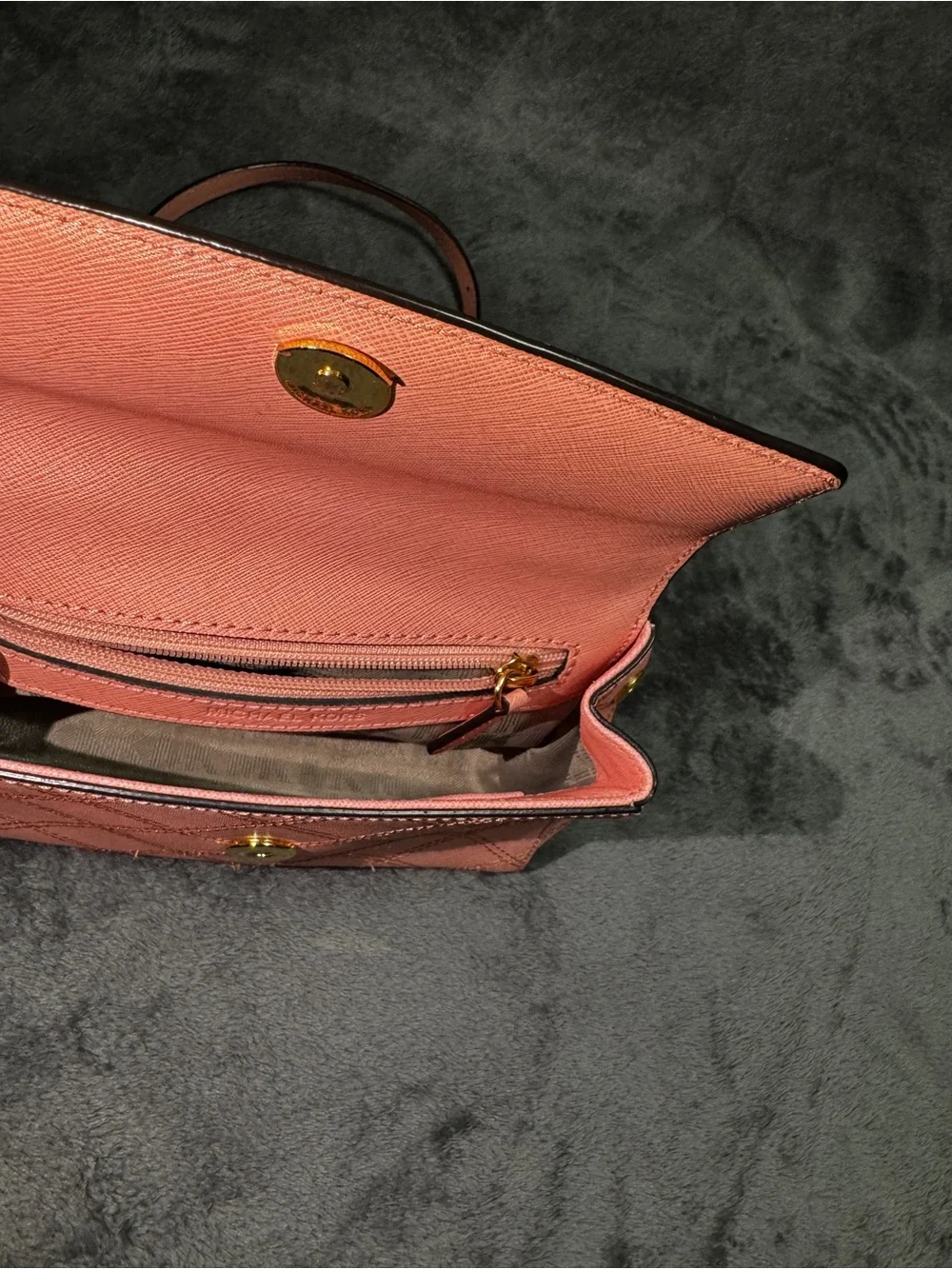 Michael Kors Dusty Rose Quilted Crossbody Bag